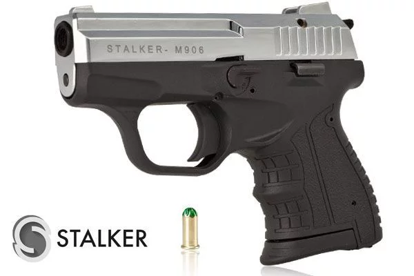 Zdjęcie produktu Pistolet hukowy STALKER M906 kal. do 6 mm chrom błysk (M906SCP)