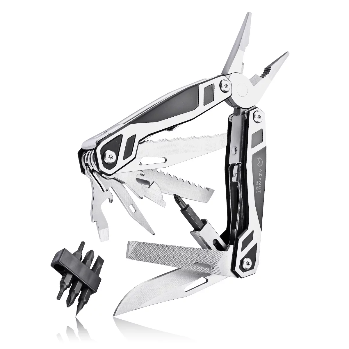 Zdjęcie produktu Multitool AZYMUT Trohon - 12 narzędzi +8 bitów +kabura (H-P2010121)