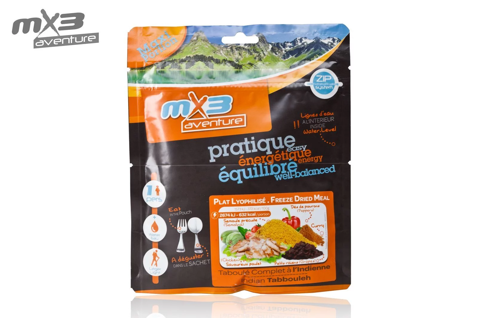 Zdjęcie produktu Jedzenie liofilizowane MX3 Aventure - Indyjskie Tabbouleh z kurczakiem