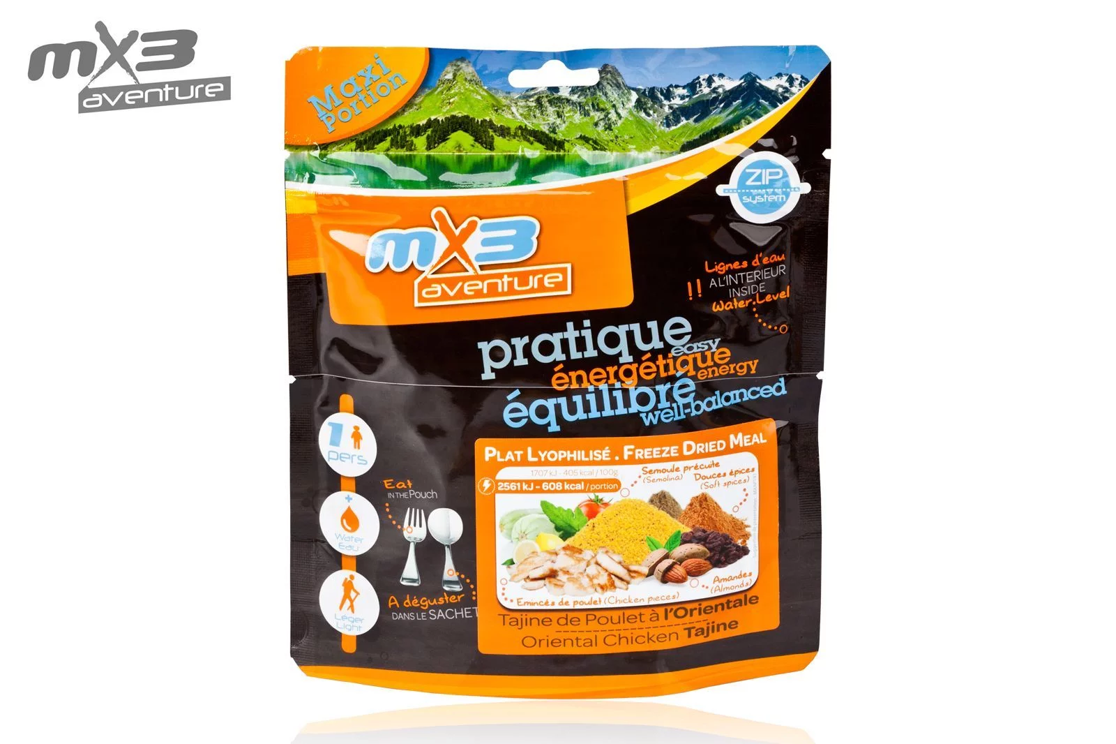 Zdjęcie produktu Jedzenie liofilizowane MX3 Aventure - Tradycyjny kurczak Tadżin z kaszą