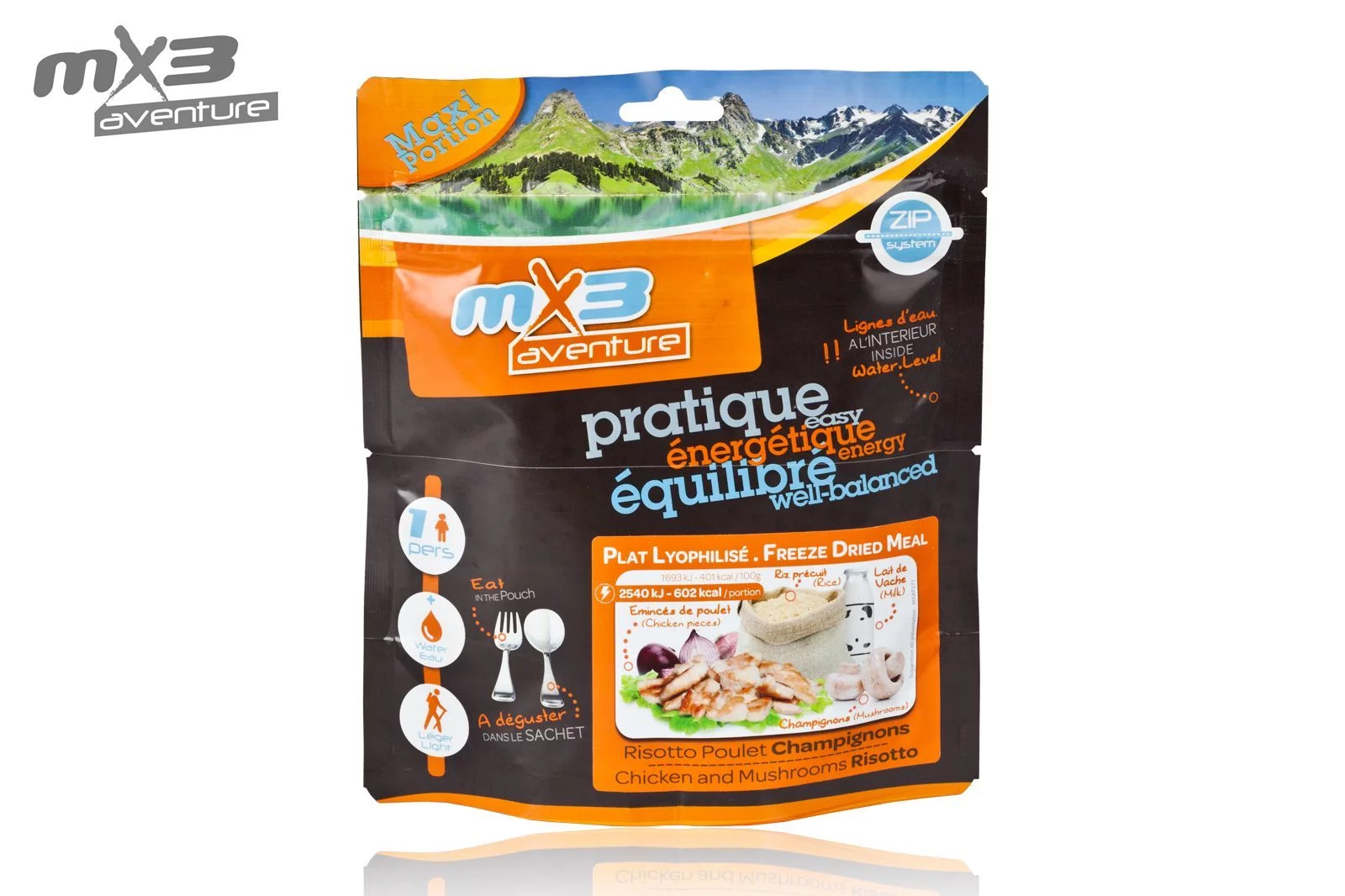 Zdjęcie produktu Jedzenie liofilizowane MX3 Aventure - Risotto z kurczakiem i grzybami