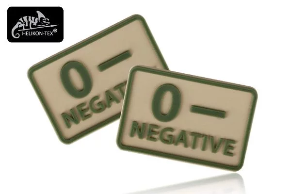 Zdjęcie produktu Naszywka Emblemat GRUPA KRWI 0- kpl. 2szt. PVC beż