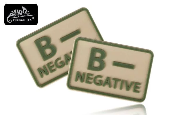 Zdjęcie produktu Naszywka Emblemat GRUPA KRWI B- kpl. 2szt. PVC beż