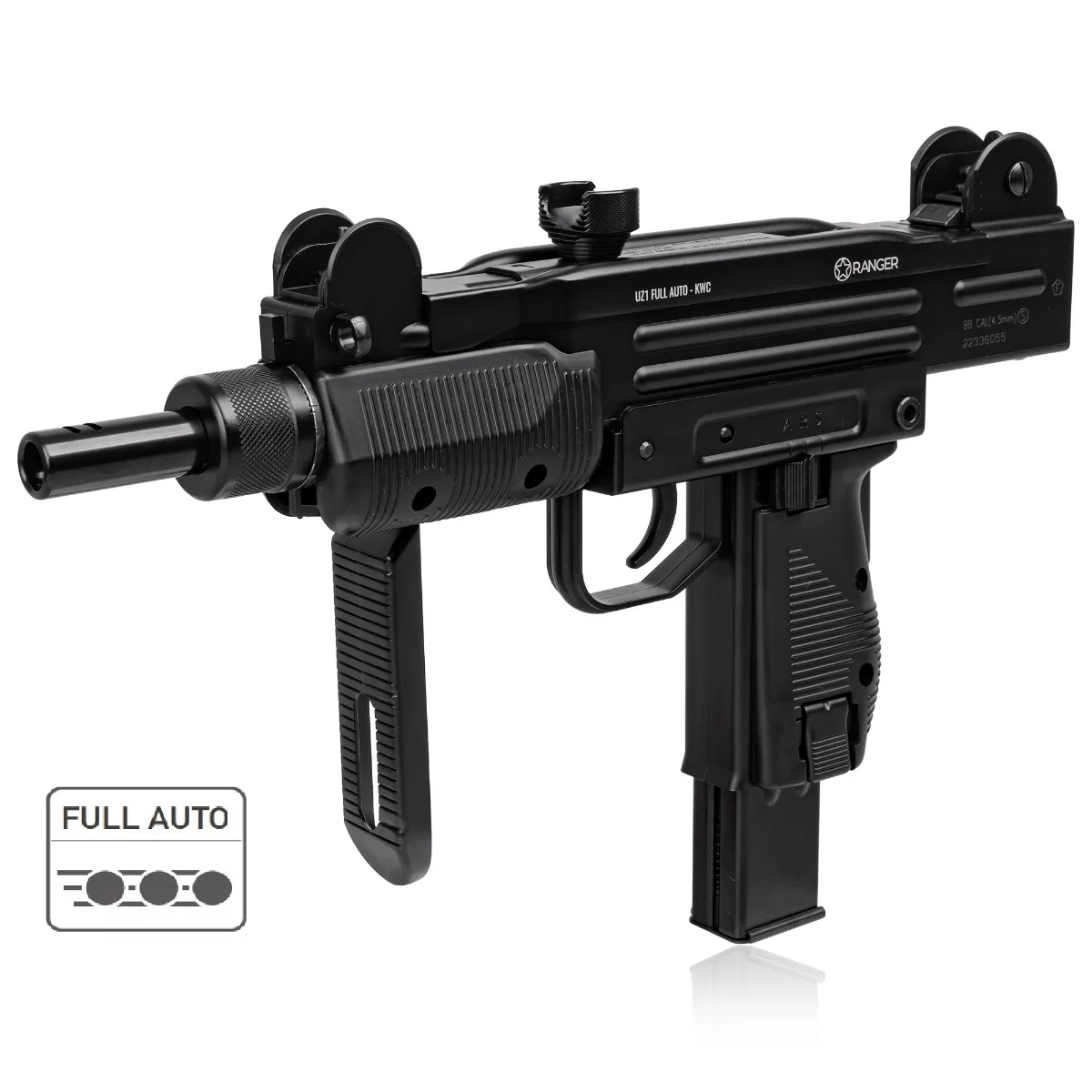 Zdjęcie produktu Pistolet maszynowy wiatrówka RANGER UZ1 FULL AUTO BLOWBACK kal.4,5BBs 25-strz. METAL KWC (AAKCMF070AZB)