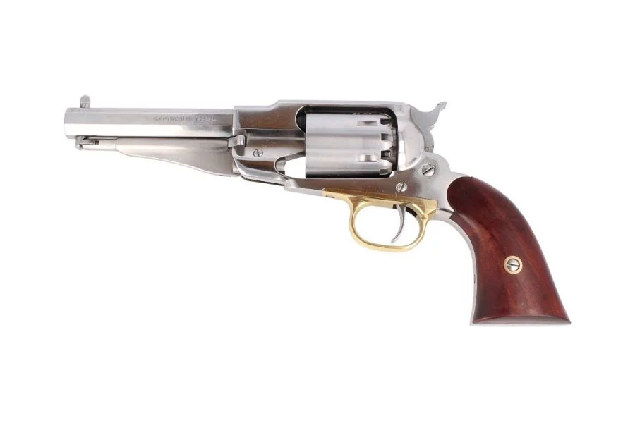 Zdjęcie produktu Rewolwer czarnoprochowy Pietta Remington 1858 New Army Sheriff INOX .44 5,5" (RGSSH44)