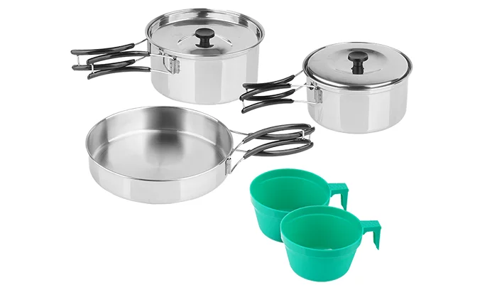 Zdjęcie produktu Zestaw Biwakowy Dwuosobowy Mil-Tec - Stalowy - 14647000 