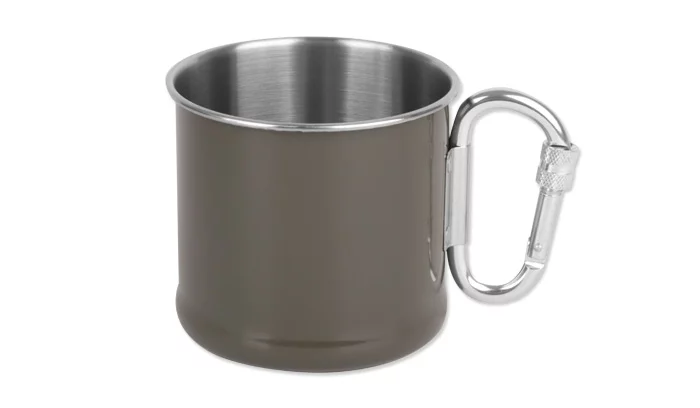 Zdjęcie produktu Kubek z karabińczykiem Mil-Tec - 500 ml - Zielony OD - 14608202