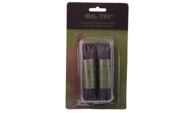 Sznurowadła woskowane Mil-Tec - 180 cm - Czarny - 12914002
