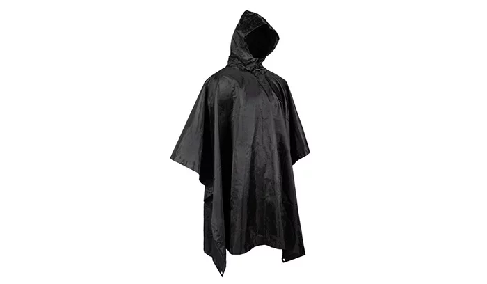 Zdjęcie produktu Poncho pałatka peleryna przeciwdeszczowe Mil-Tec Basic - Czarny - 10628002 