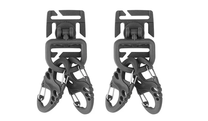 Zestaw uchwytów do taśm Molle Mil-Tec - Czarny - 13457602 