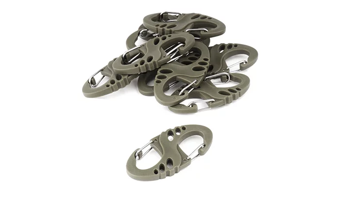 Zestaw karabińczyków Mil-Tec S-Hook - Zielony OD - 13458401 