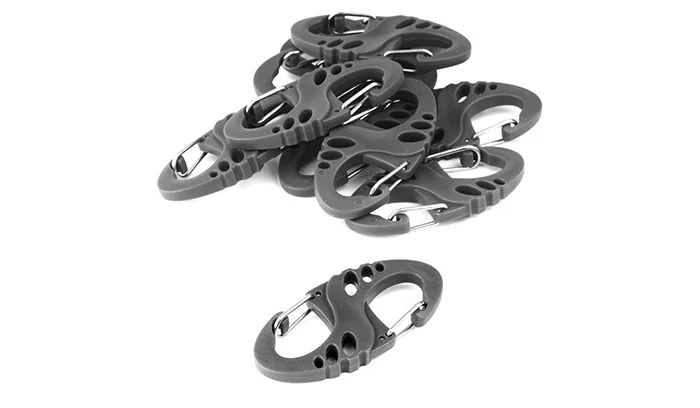 Zestaw karabińczyków Mil-Tec S-Hook - Czarny - 13458402 