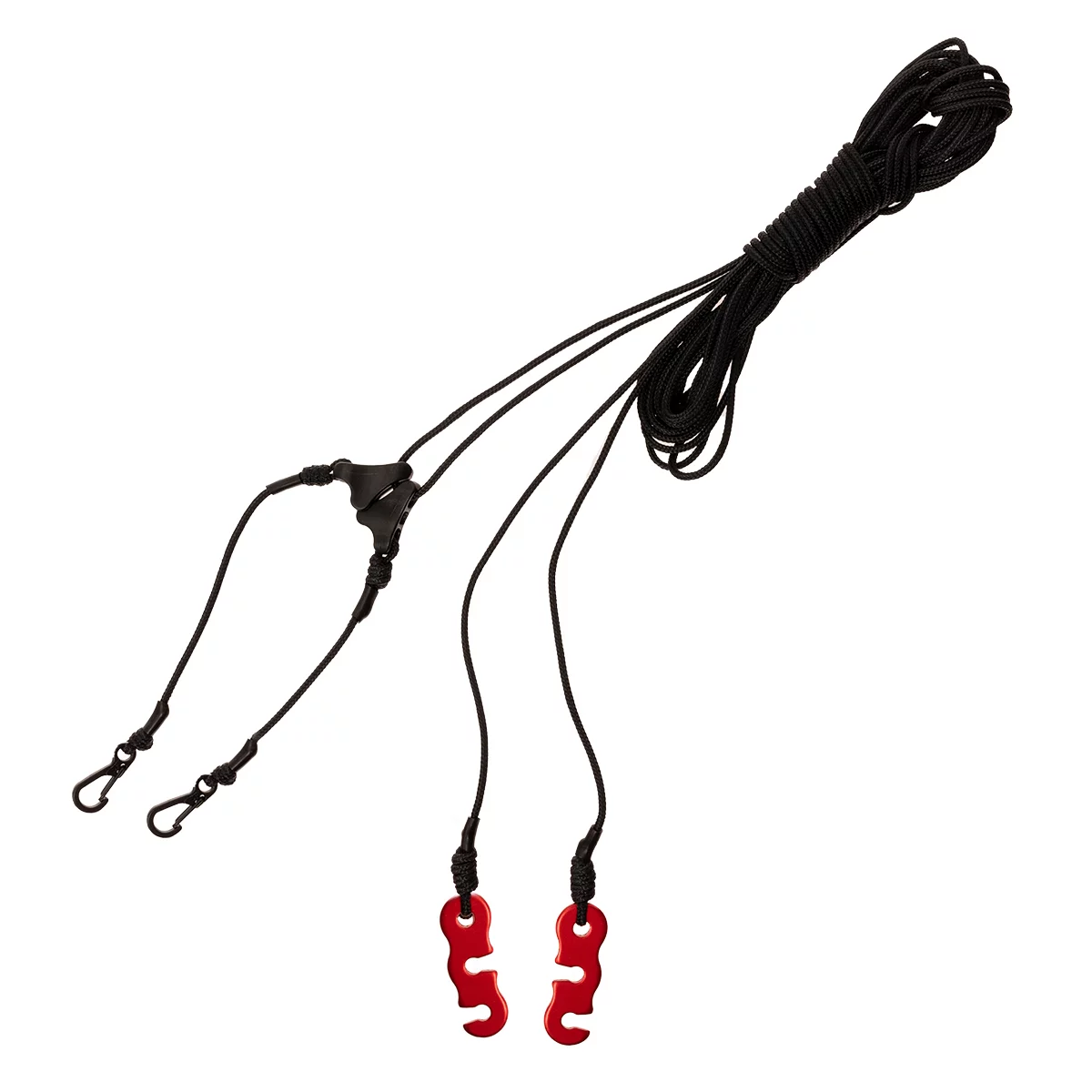 Zdjęcie produktu Zawiesia TigerWood BLACK SILK do mocowania tarpa płachty biwakowej (TW.ZAW-TARP)