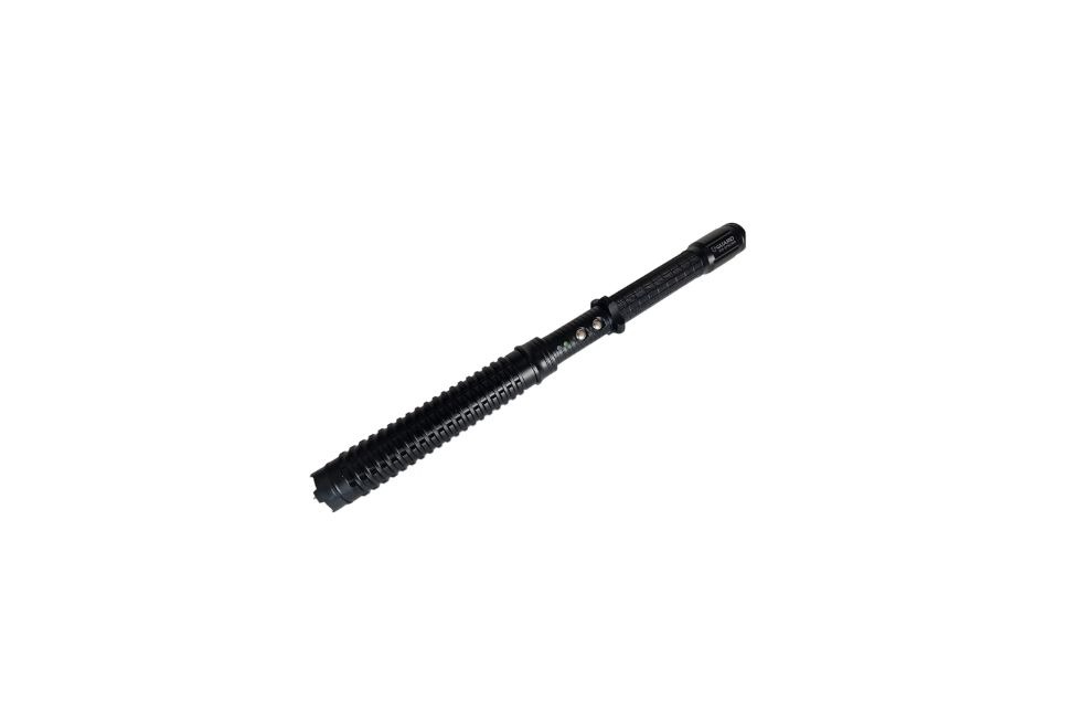 Zdjęcie przedstawia paralizator GUARD Tornado X10 Strobo Baton na białym tle.